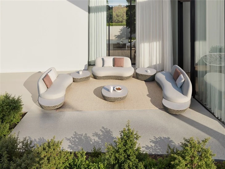 Zenith All-Weather Woven Rope Aluminum Patio Sofa high quality